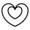 Bonus heart icon, outline style