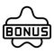 Bonus market star icon outline vector. Customer program