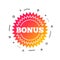 Bonus sign icon. Special offer star symbol. Vector