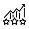 Bonus Star Statistics Icon Vector Outline Illustration