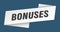 bonuses banner template. ribbon label sign. sticker