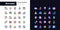 Bonuses pixel perfect light and dark theme color icons set