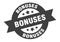 bonuses sign. round ribbon sticker. isolated tag