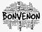 Bonvenon (Welcome in Esperanto) word cloud concept