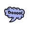 boo bubble speech color vector doodle simple icon