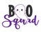 Boo Squad - Halloween t shirt, lettering labels design. Cute badge.