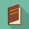 Book ajar icon, flat style