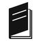 Book ajar icon, simple black style