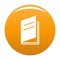 Book ajar icon vector orange