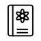 Book atom line icon