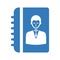 Book Authorship Icon / blue color