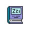 Book for bedtime reading flat color icon.