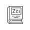 Book for bedtime reading line icon.