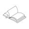 Book with bookmark icon, outline style