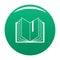Book bookmark icon vector green
