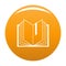 Book bookmark icon vector orange