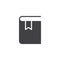 Book with bookmark vector icon