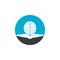 Book brain logo design.