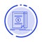 Book, Cash, Money, Novel Blue Dotted Line Line Icon