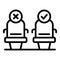 Book cinema chair icon outline vector. Movie film