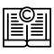 Book copyright icon outline vector. Law patent