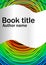 Book cover template with abstract rainbow circles and cambered paper strip for book, brochure, textbook title.