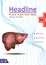 Book cover template with Realistic human liver with bile duct an