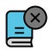 Book delete color line icon