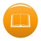 Book deployed icon vector orange