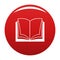 Book dictionary icon vector red