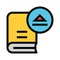 Book eject color line icon