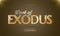 Book of Exodus Text Style with Silver and Gold Effect