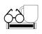 Book eyeglasses and coffee cup