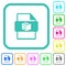 Book file type vivid colored flat icons