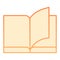 Book flat icon. Education orange icons in trendy flat style. Learning gradient style design, designed for web and app