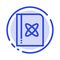 Book, Formula, Physics, Science Blue Dotted Line Line Icon