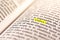 Book Highlighted Word Yellow Fluorescent Marker Paper Old Keyword China