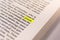 Book Highlighted Word Yellow Fluorescent Marker Paper Old Keyword Power