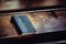 Book holy bible. Holy Bible on old wooden church table