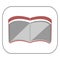 Book icon. Expanded book. Electronic library, dictionary, language learning