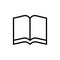 Book icon in flat style Paper book symbol on white