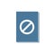 Book icon with not allowed sign. Book icon and block, forbidden, prohibit concept