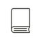 Book icon vector. Line library symbol.