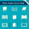 Book icons retro collection