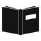 Book inverted icon, simple black style