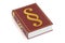 Book of justice, book with paragraph symbol, 3D rendering