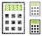 Book-keeping calculator Mosaic Icon of Inequal Elements