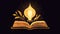 book and lightbulb icon glowing together, symbolizing the enlightening and transformative effects of education. Generative ai