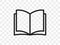 Book line vector icon. Open book reader linear web app