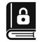 Book lock icon simple vector. Cipher data